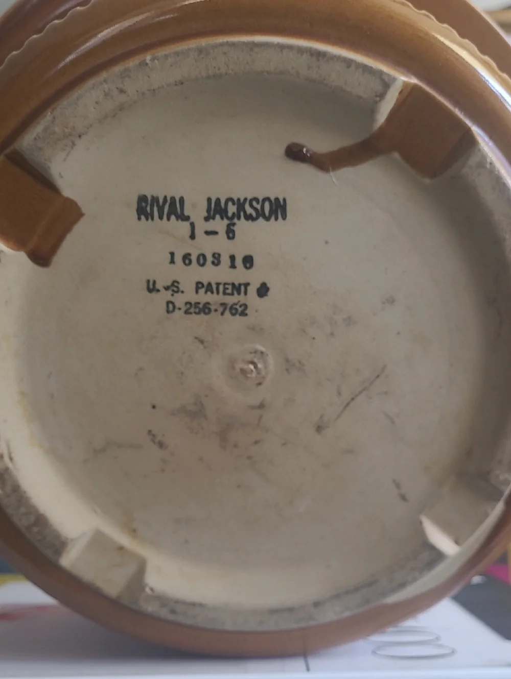 VINTAGE RIVAL STONEWARE CROCK POT INSERT